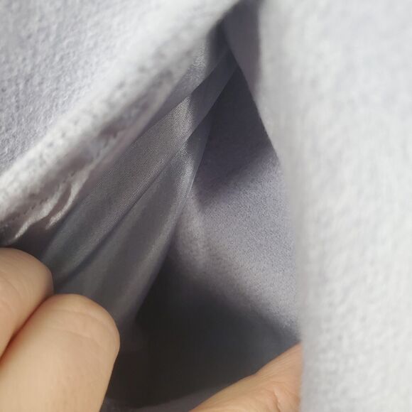 Max Mara SZ 8 Purple Lana Virgin Wool Angora Casual Career Long Lined Jacket - Picture 5 of 11